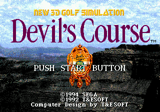 New 3D Golf Simulation Devil's Course (Japan) Title Screen